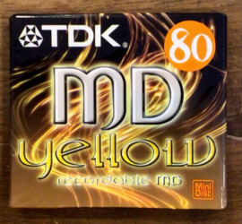 TDK Minidisc MD80 Yellow