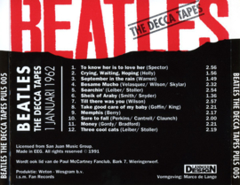 Beatles - the Decca tapes 1 januari 1962 (CD)