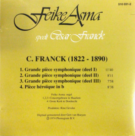 Feike Asma - Speelt Cesar Franck (CD)