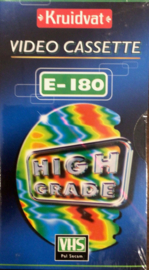 VHS Video Cassette E-180 High Grade (Kruitvat)