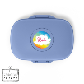 Snackbox Monbento Gram met naam | Regenboog