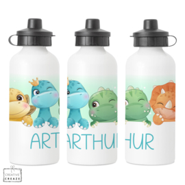 Drinkfles met naam | Baby Dino's | 400 ml of 600 ml