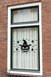 Raamsticker Halloween Pumpkin - herbruikbaar