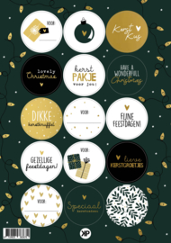 Stickervel | Kerst | Groen en goud