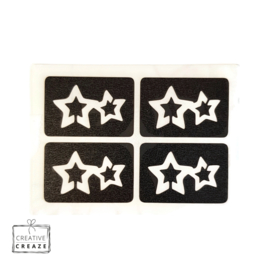 Sjabloon mini - Double Star - 4 stuks