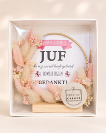 Flowerhoop met droogbloemen – Bedankt juf