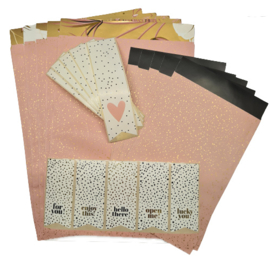 Mix pakket Pink Dots | Cadeauzakjes en cadeausticker