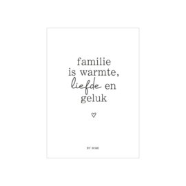 Kaart | Familie is warmte, liefde en geluk