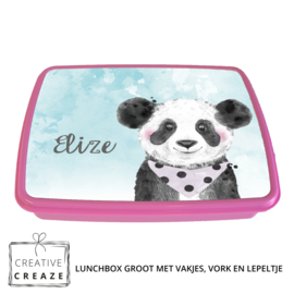 Lunchbox met naam | Panda