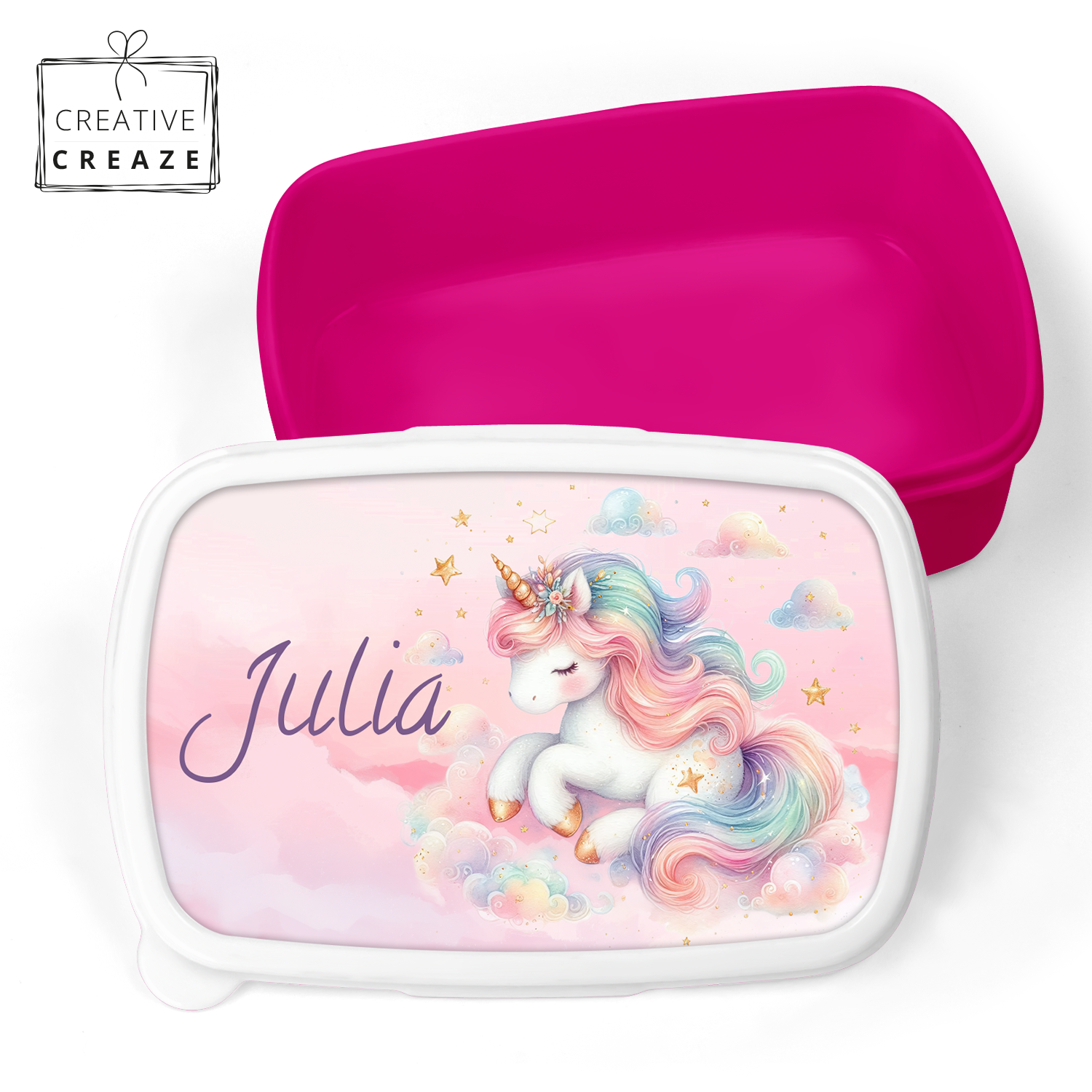 Brooddoos met naam – Cloud Unicorn