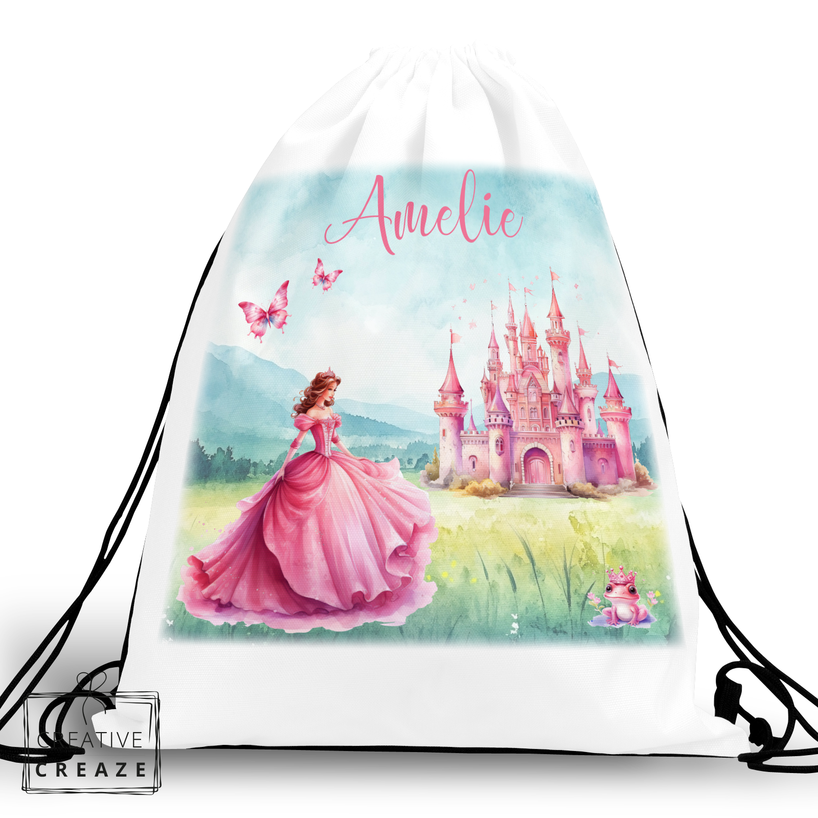 Turn- of zwemzak met naam | Prinses