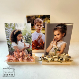 Memory Shelf - kaart- of fotohouder met droogbloemen