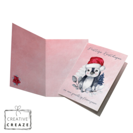 Kerst- en Nieuwjaarskaarten Pinguins | Set per 6