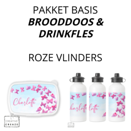 Pakket basic | Brooddoos en drinkfles | verschillende designs mogelijk | deel 4