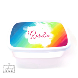 Brooddoos met naam – Regenboog