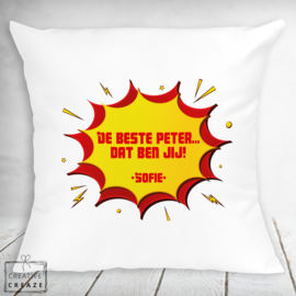 Kussen - De beste peter - Cartoon