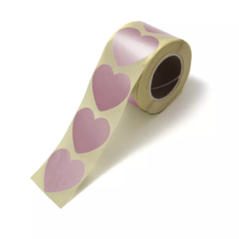 Stickers | Pink blush heart | 10 stuks