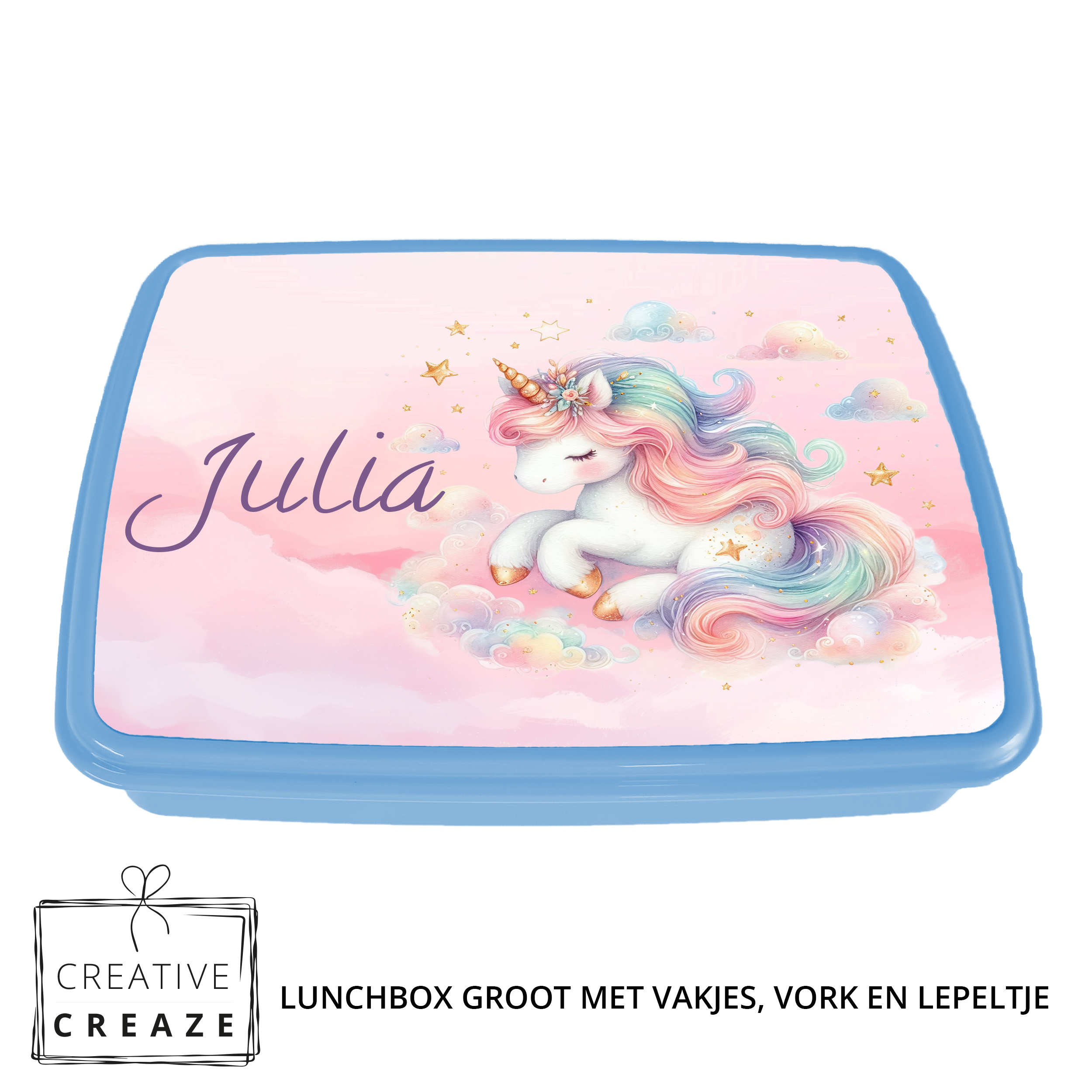 Lunchbox met naam | Cloud Unicorn