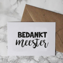 Kaart – Bedankt meester