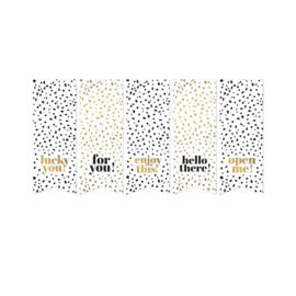 Stickers | Vaantjes Black and Gold Dots