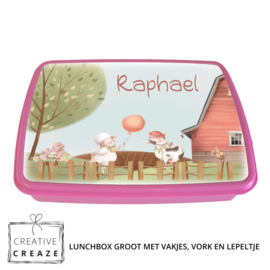 Lunchbox met naam | Boerderij