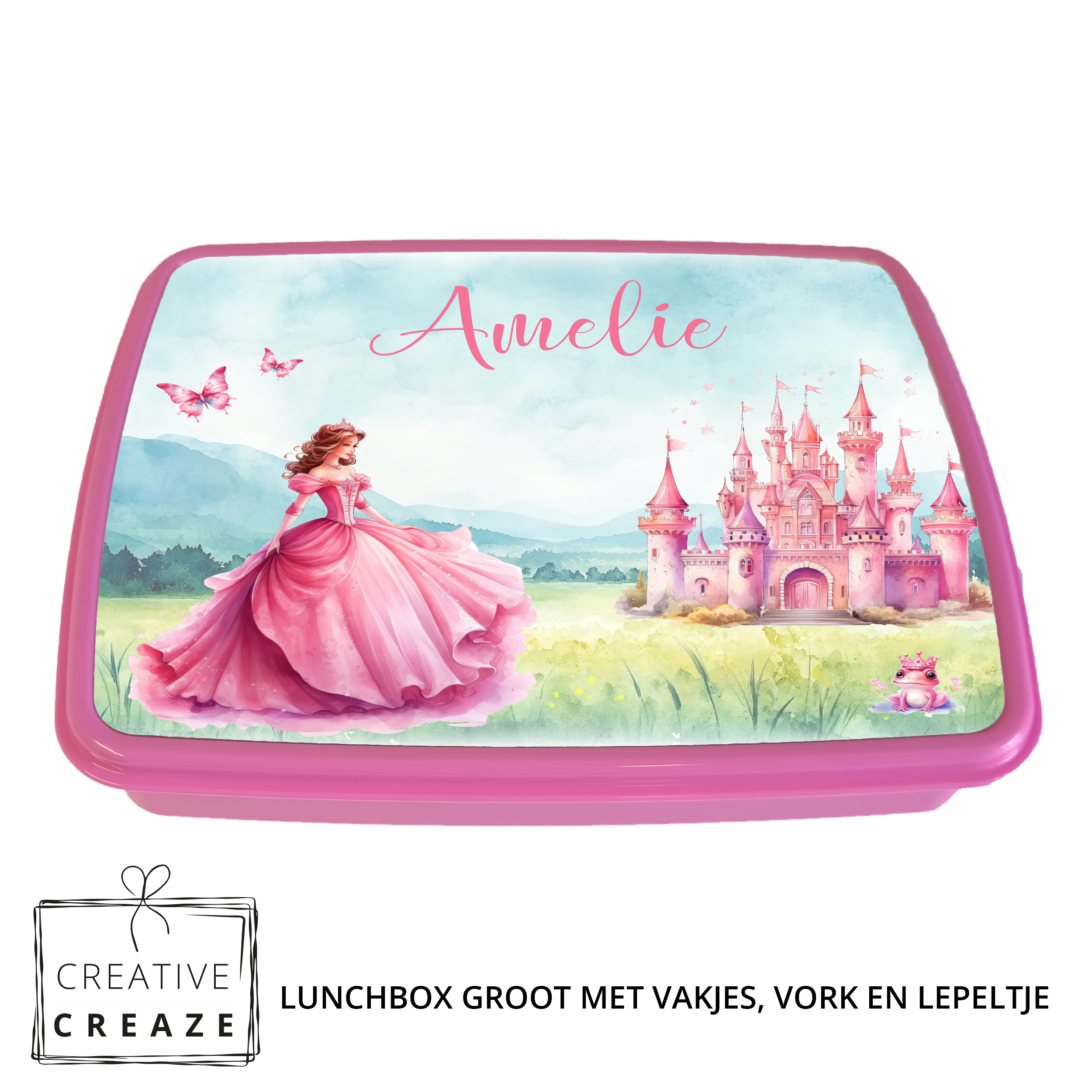 Lunchbox met naam | Prinses