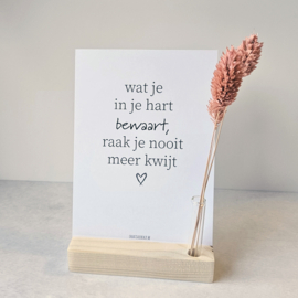 Mini Memory Shelf met vaasje - keuze uit 4 vormen