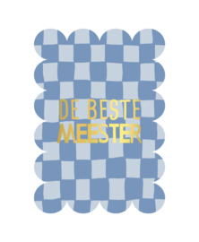 Wenskaart Bubble A6 – De Beste Meester – met goudfolie en envelop