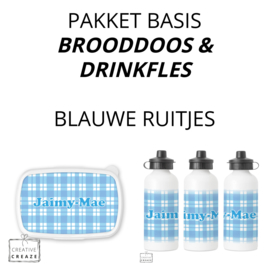 Pakket basic | Brooddoos en drinkfles | verschillende designs mogelijk | deel 4