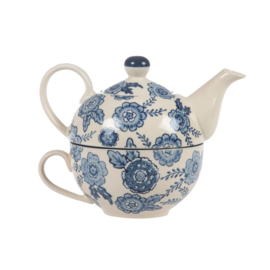 Blue Willow theepot | Tea for one | Sass & Belle | lichtbeschadigd