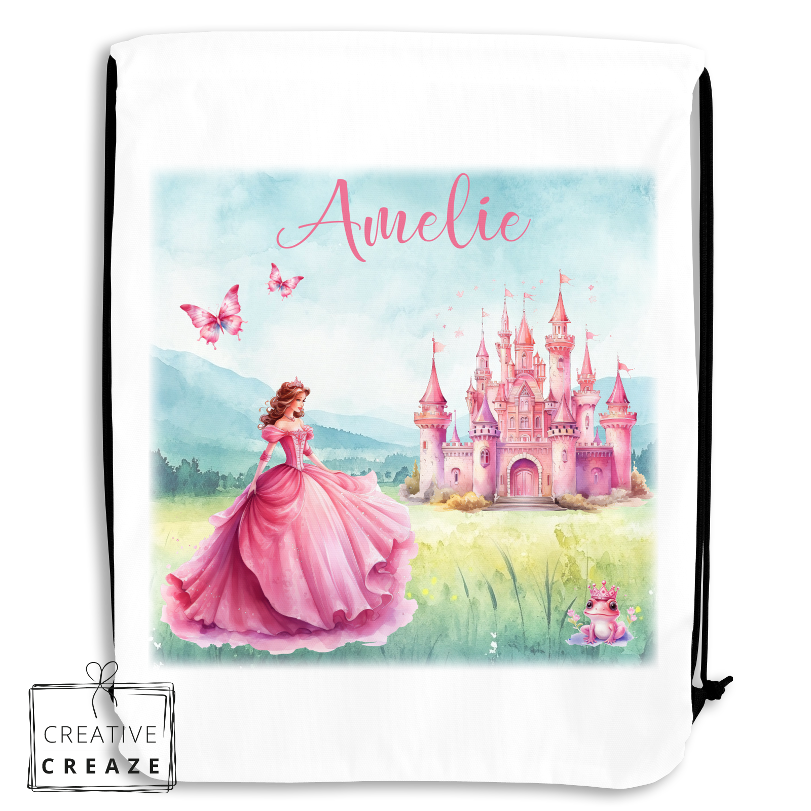 Turn- of zwemzak met naam | Prinses