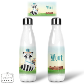 Thermosfles RVS Stoere wasbeer - 500 ml - Warm en koud - €24,99