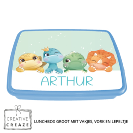 Lunchbox met naam | Baby dino's