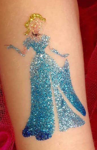 Glittertattoosetje Ijsprinses - inspired by Frozen