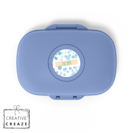 Snackbox Monbento Gram met naam | Blue Bubbles