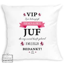 Kussen VIP juf