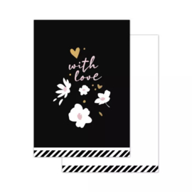 Minikaartje Flowers - With Love