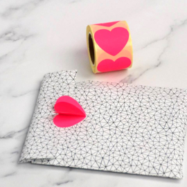 Stickers | Pink heart | 10 stuks