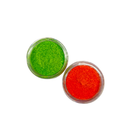 Fluoglitter groen en oranje