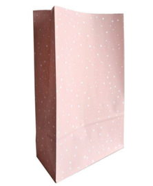 Cadeauzak blokbodem - Pink dots