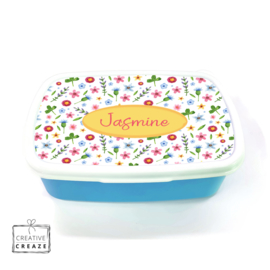 Brooddoos met naam – Bloemen