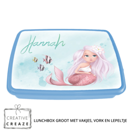 Lunchbox met naam | Zeemeermin