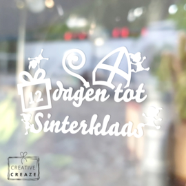 Raamsticker Aftelkalender Sinterklaas - herbruikbaar