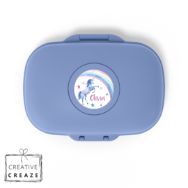 Snackbox Monbento Gram met naam | Rainbow Unicorn
