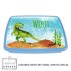 Lunchbox met naam | Dino