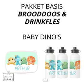 Pakket basic | Brooddoos en drinkfles | verschillende designs mogelijk | deel 4