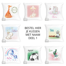 Bestel hier je kussen met naam - verschillende designs - deel 1