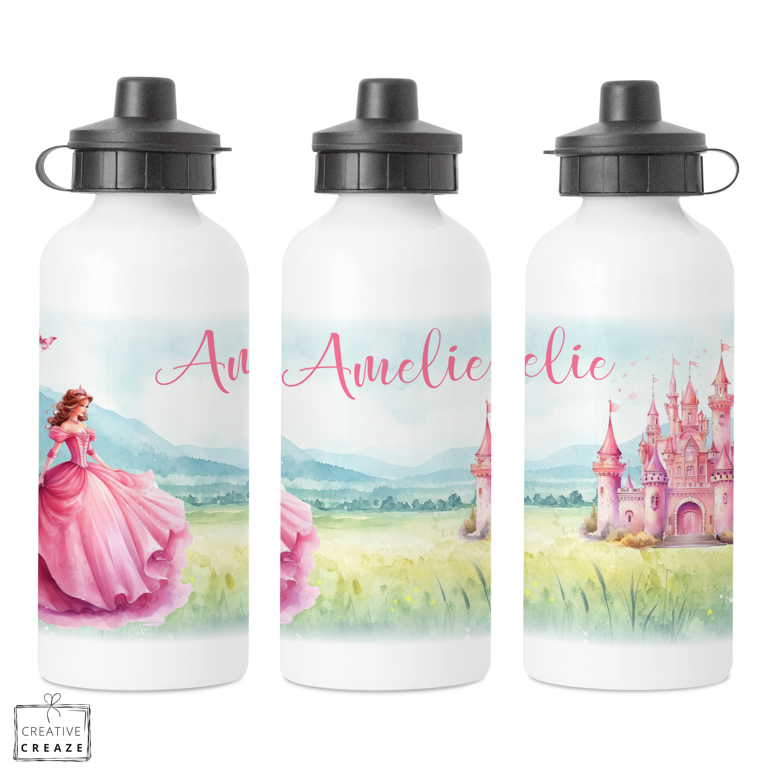 Drinkfles met naam | Prinses | 400 ml of 600 ml