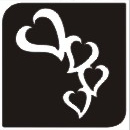 Sjabloon midi - four hearts