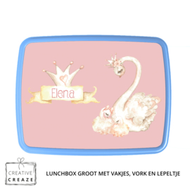 Lunchbox met naam | Zwaan